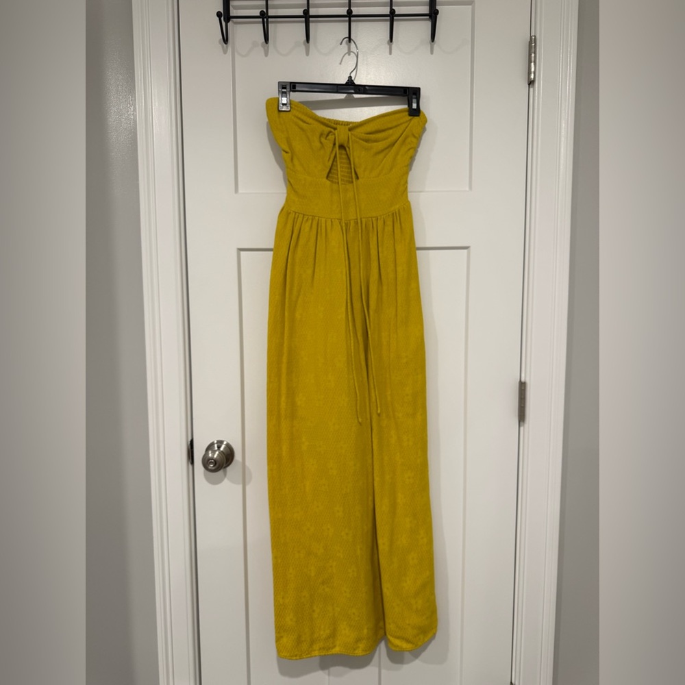 Billabong Yellow Strapless Maxi Dress